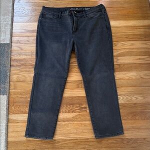 Eddie Bauer Flannel Lined Womens Black Jeans